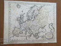 1808 - Χάρτης της Ευρώπης = πρωτότυπο +