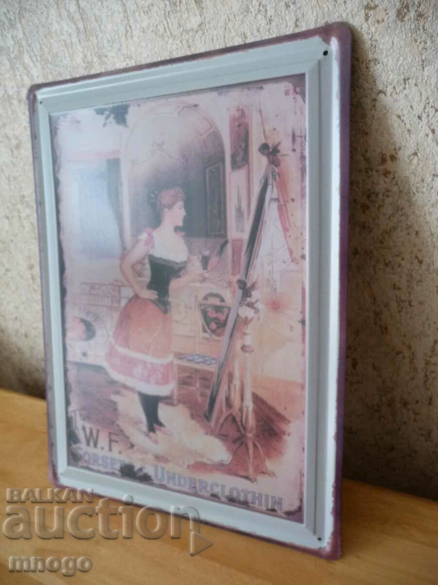 Auction Metal Plate fashion woman corset mirror beauty baroque Auction Metal Plate fashion woman corset mirror beauty baroque