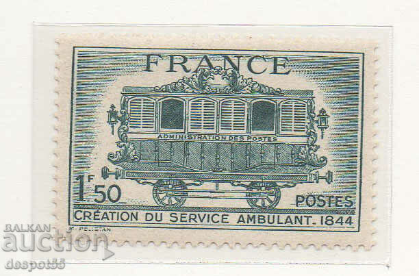 1944. Франция. 100-годишнината на железопътните пощи.