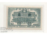 1944. Франция. 100-годишнината на железопътните пощи.
