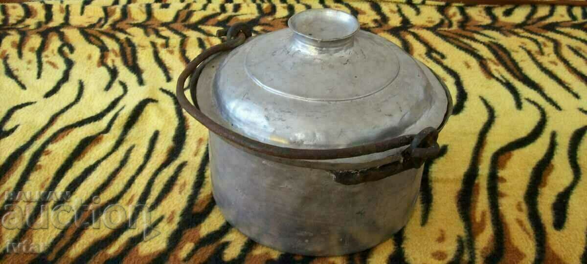 Copper pot with lid, pot - 2