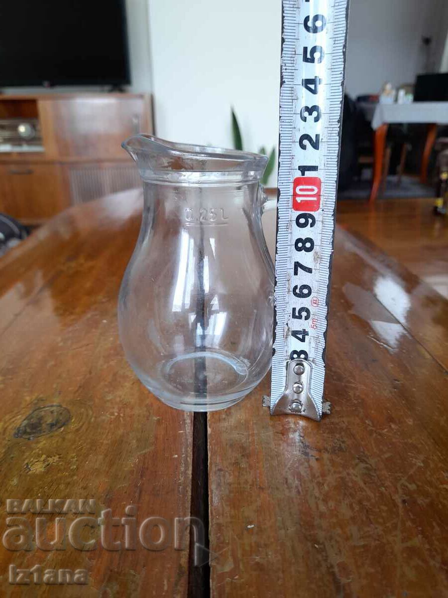 Old glass jug, jug with price 12.00 BGN | € 6.14