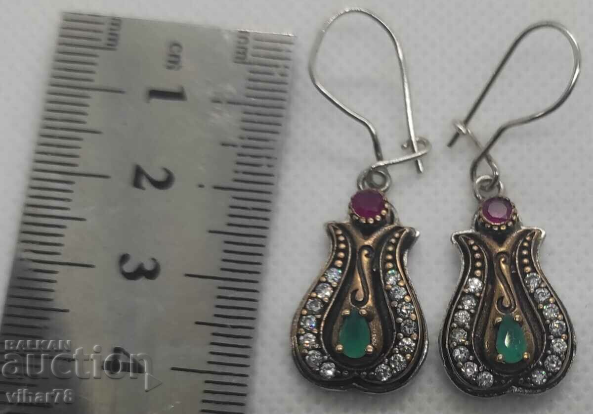Auction Very beautiful silver and jewelry bronze earrings Auction Very beautiful silver and jewelry bronze earrings