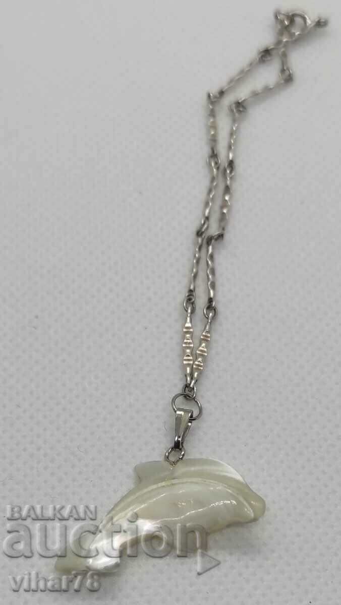 SILVER BRACELET WITH PEARL PLATE with price 49.99 BGN | € 25.56