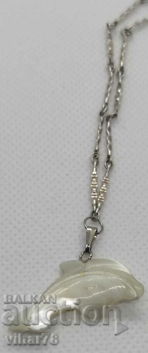 SILVER BRACELET WITH PEARL PLATE - 5