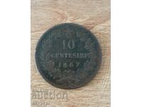 10 centissimi 1867 - Ιταλία