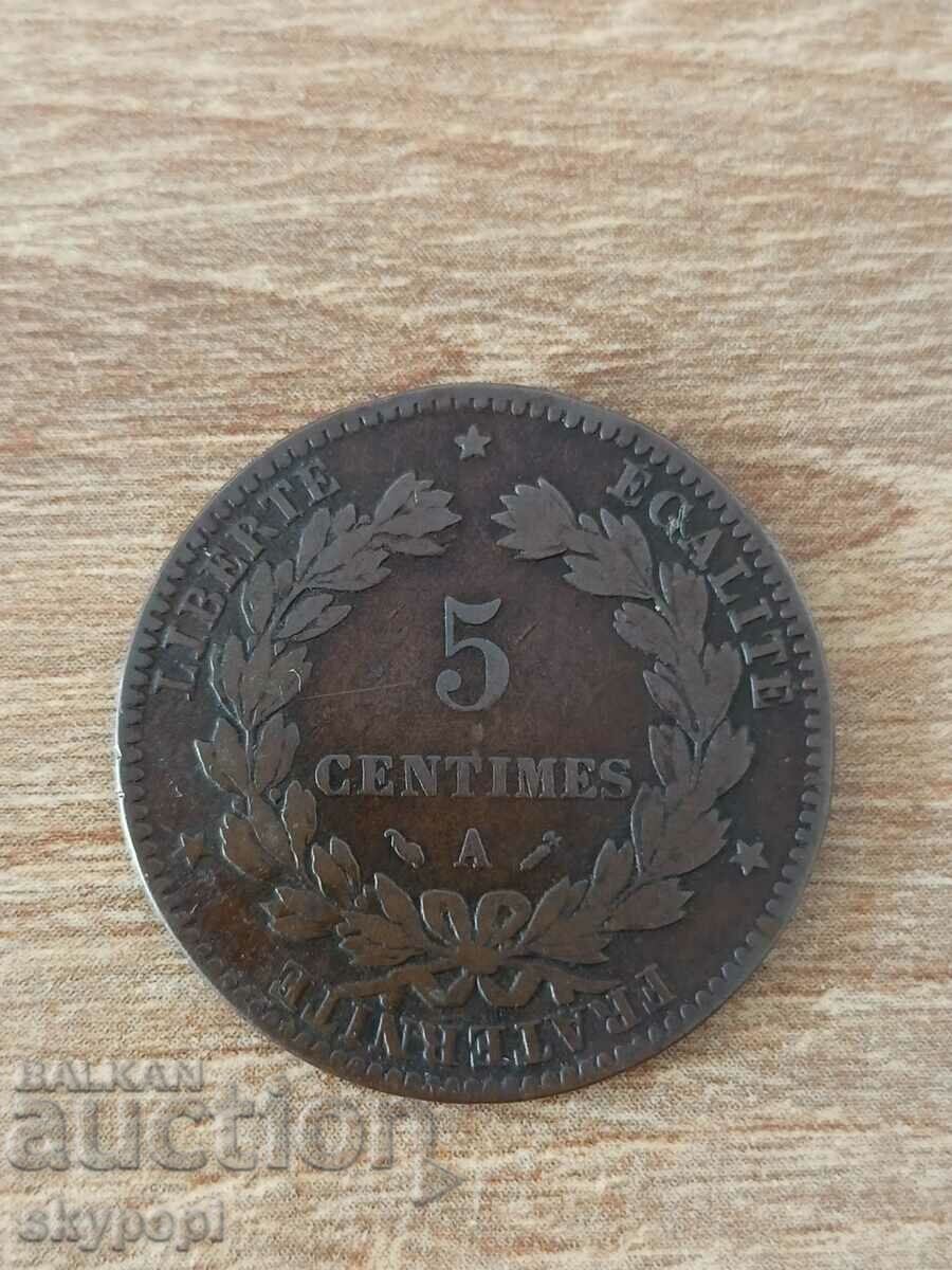 5 centimes 1881 A