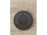 5 centimes 1881 A