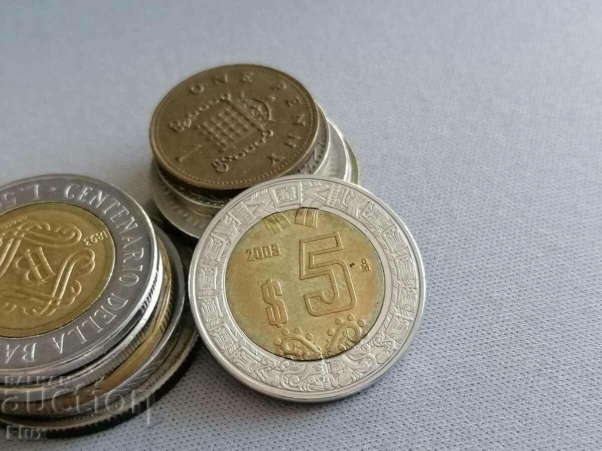 Monedă - Mexic - 5 pesos | 2005
