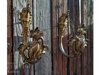 Antique French Louis XV style bronze hangers