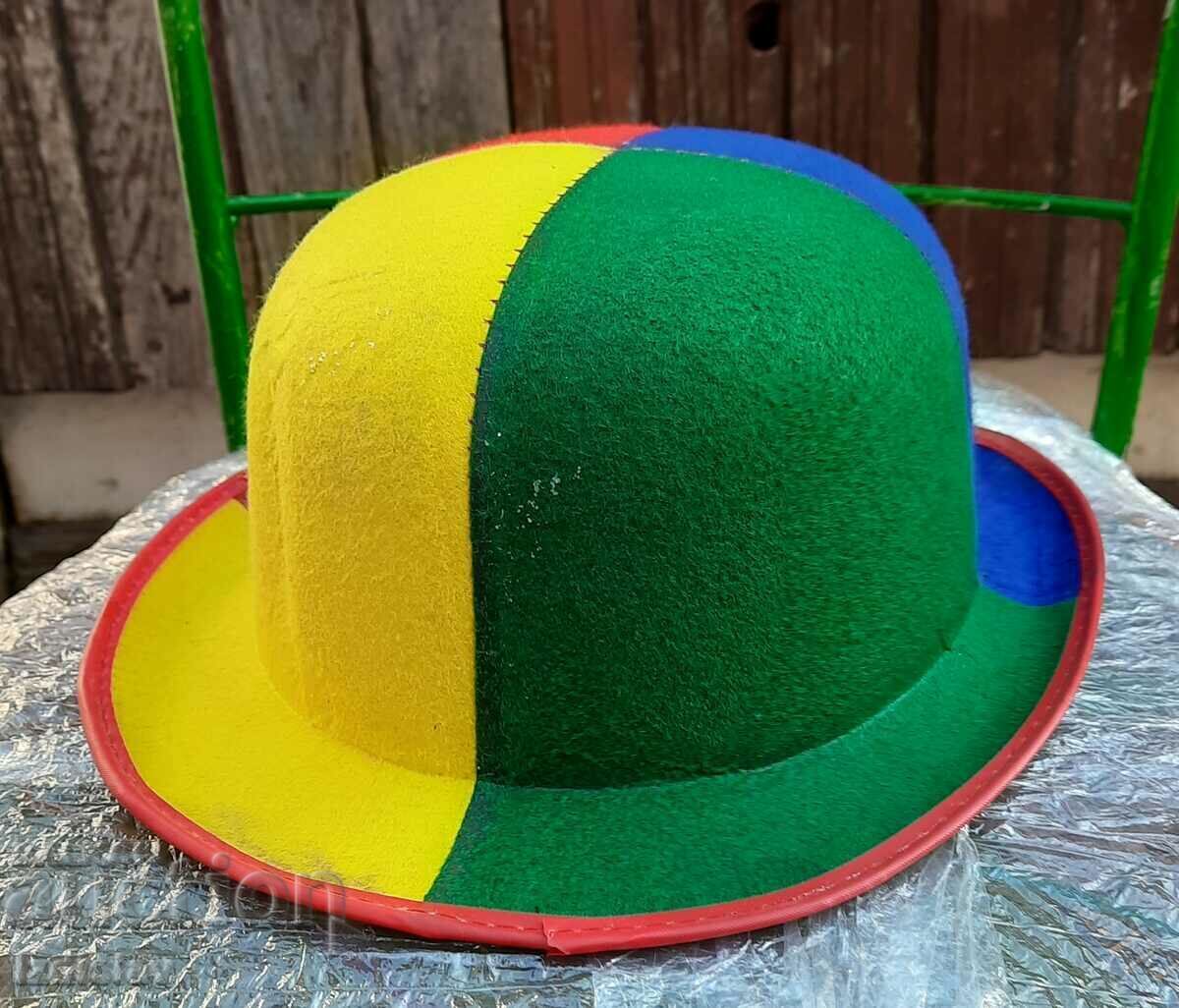 Delivery of Colorful felt hat for a clown, party. Delivery of Colorful felt hat for a clown, party.
