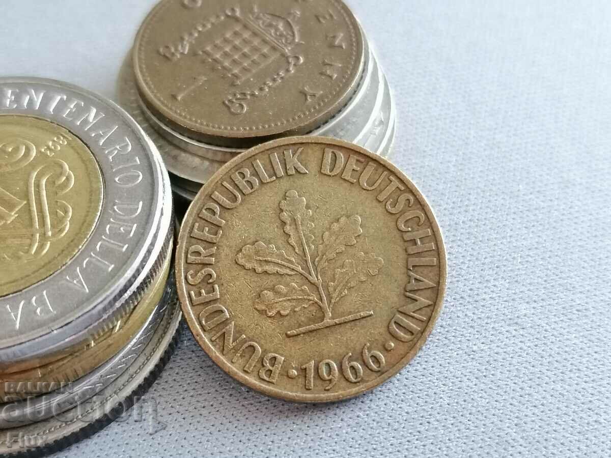 Coin - Germany - 10 Pfennig | 1966; series J with price 0.85 BGN | € 0.43 Coin - Germany - 10 Pfennig | 1966; series J with price 0.85 BGN | € 0.43