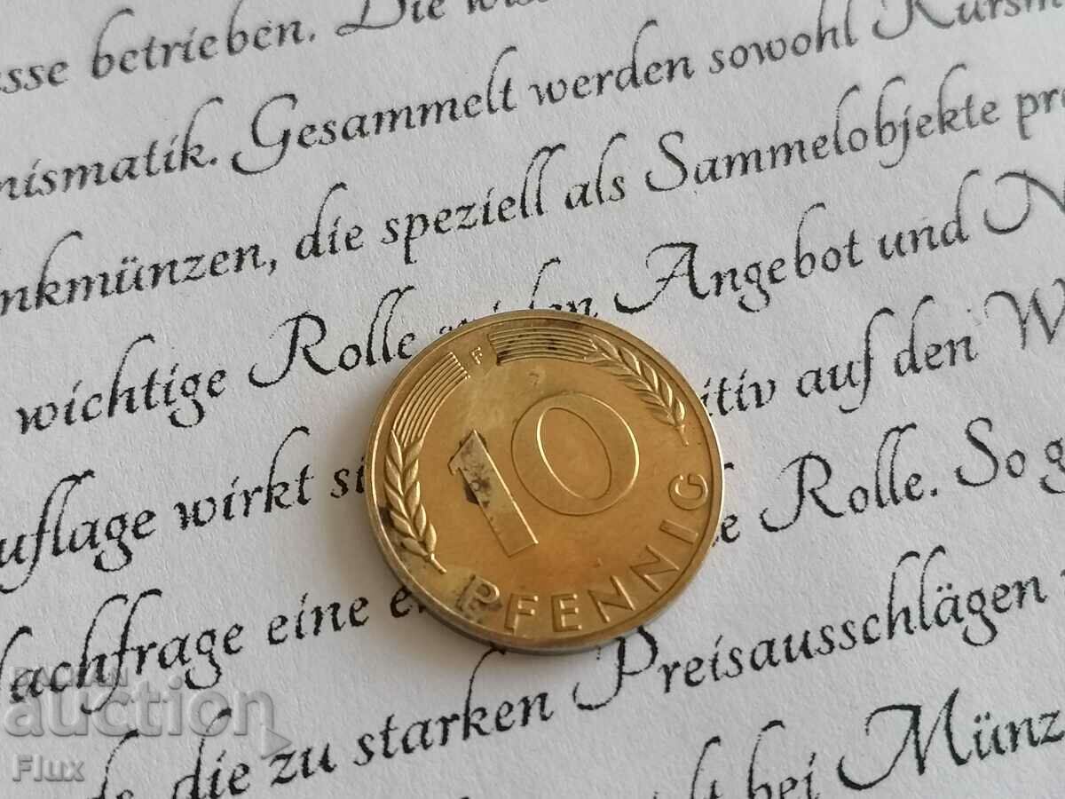 Coin - Germany - 10 Pfennig | 1972; series F