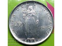 100 lire 1962 Vatican John XXIII