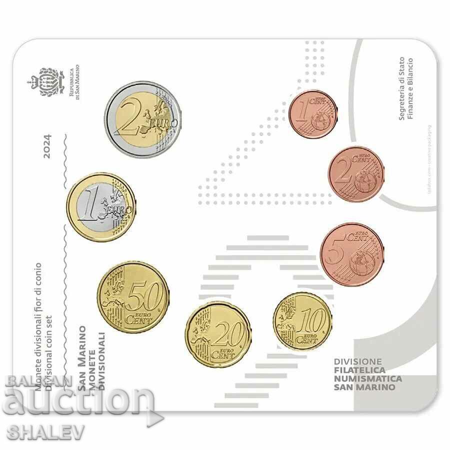Auction San Marino 2024 set - series of 8 coins San Marino - Unc Auction San Marino 2024 set - series of 8 coins San Marino - Unc