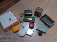 Various old boxes