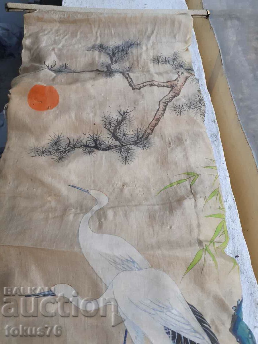 Delivery of Old Chinese hanging painting on silk Delivery of Old Chinese hanging painting on silk