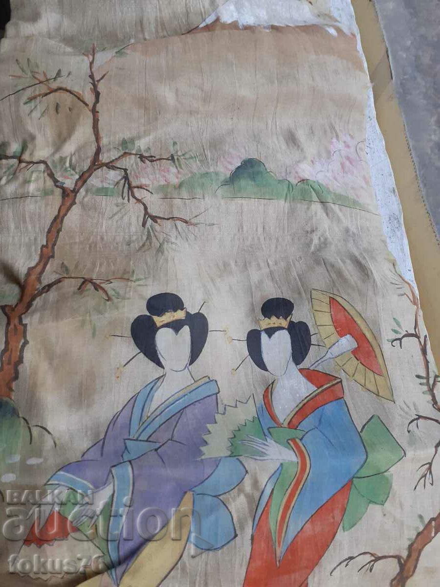 Delivery of Old Chinese hanging painting on silk signature Delivery of Old Chinese hanging painting on silk signature