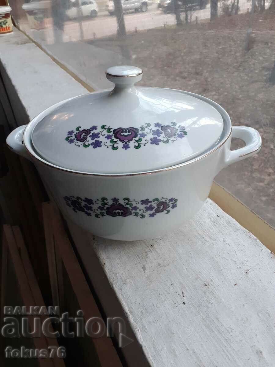 Soup bowl Bulgarian porcelain marking