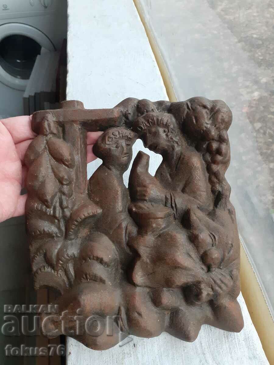 Cast iron panel Cosmas and Damian by Jürgen Weber - signed and dated with price 150.00 BGN | € 76.69 Cast iron panel Cosmas and Damian by Jürgen Weber - signed and dated with price 150.00 BGN | € 76.69