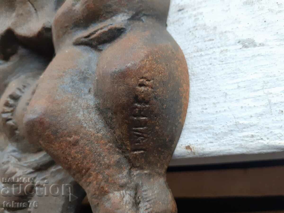 Delivery of Cast iron panel Cosmas and Damian by Jürgen Weber - signed and dated Delivery of Cast iron panel Cosmas and Damian by Jürgen Weber - signed and dated