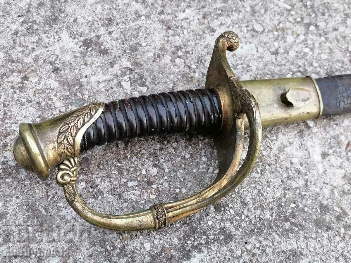 Παράδοση Γαλλικό Ναυτικό Sabre Leather Kania Checkers Blade Guard