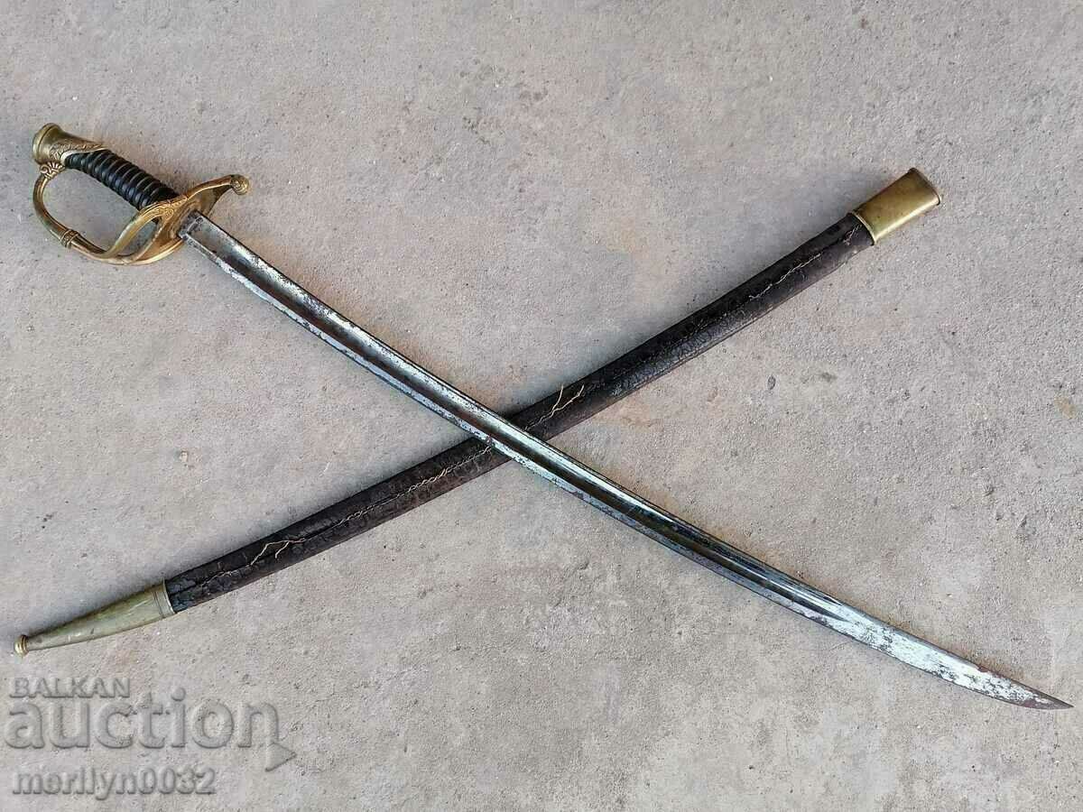 Γαλλικό Ναυτικό Sabre Leather Kania Checkers Blade Guard