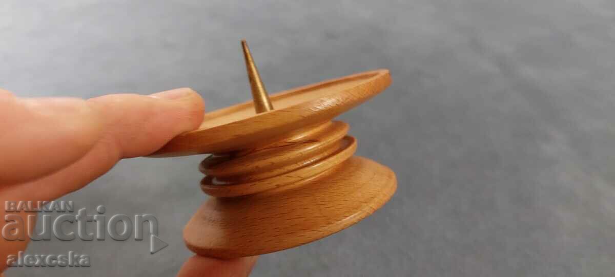 Delivery of An old wooden candleholder Delivery of An old wooden candleholder