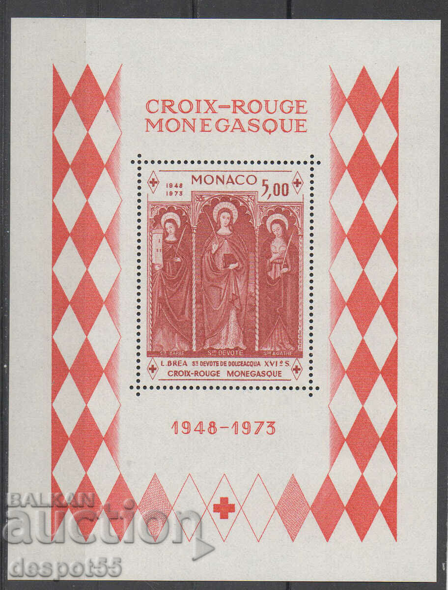 1973. Monaco. 25 years of the Monaco Red Cross. Block.