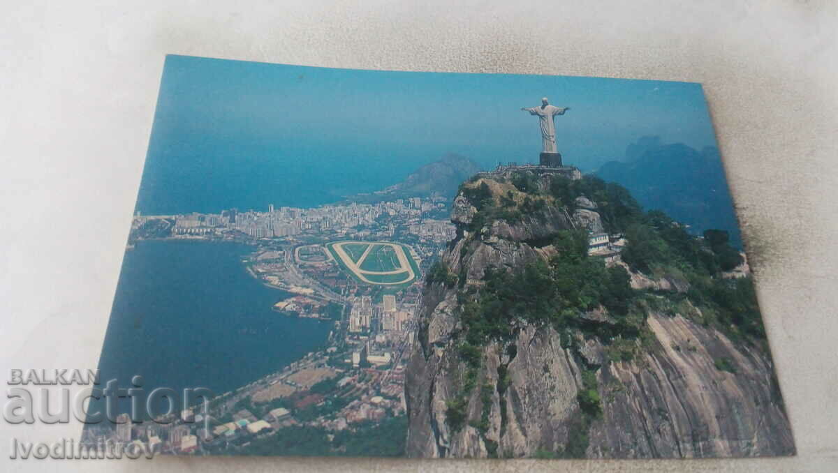 Пощенска картичка Rio de Janeiro Aerial View of Corcovado