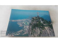 Postcard Rio de Janeiro Aerial View of Corcovado