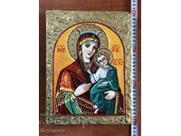 ICON PAINTED WOOD ANTIQUE