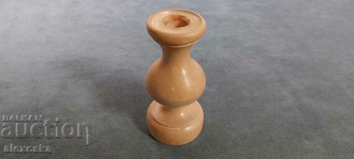 Wooden candlestick with price 11.00 BGN | € 5.62 Wooden candlestick with price 11.00 BGN | € 5.62