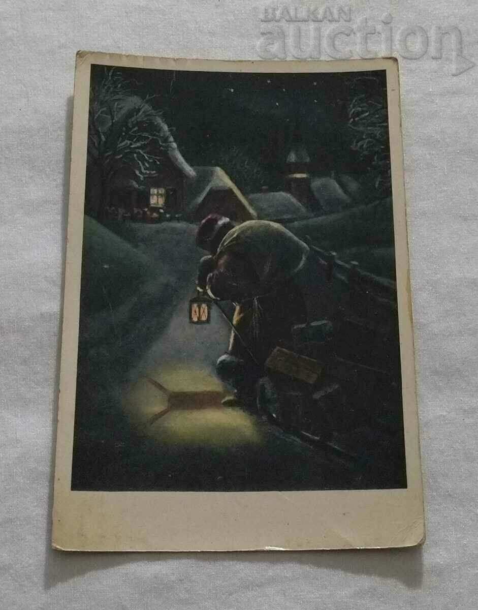 SANTA CHRISTMAS SLEIGH GIFTS P.K. 1941