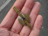 OLD KEY TWO IN ONE KEY FOR WALL OR FIREPLACE CLOCK