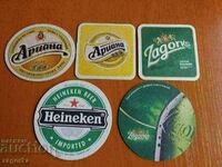 Lot of advertising beer pads