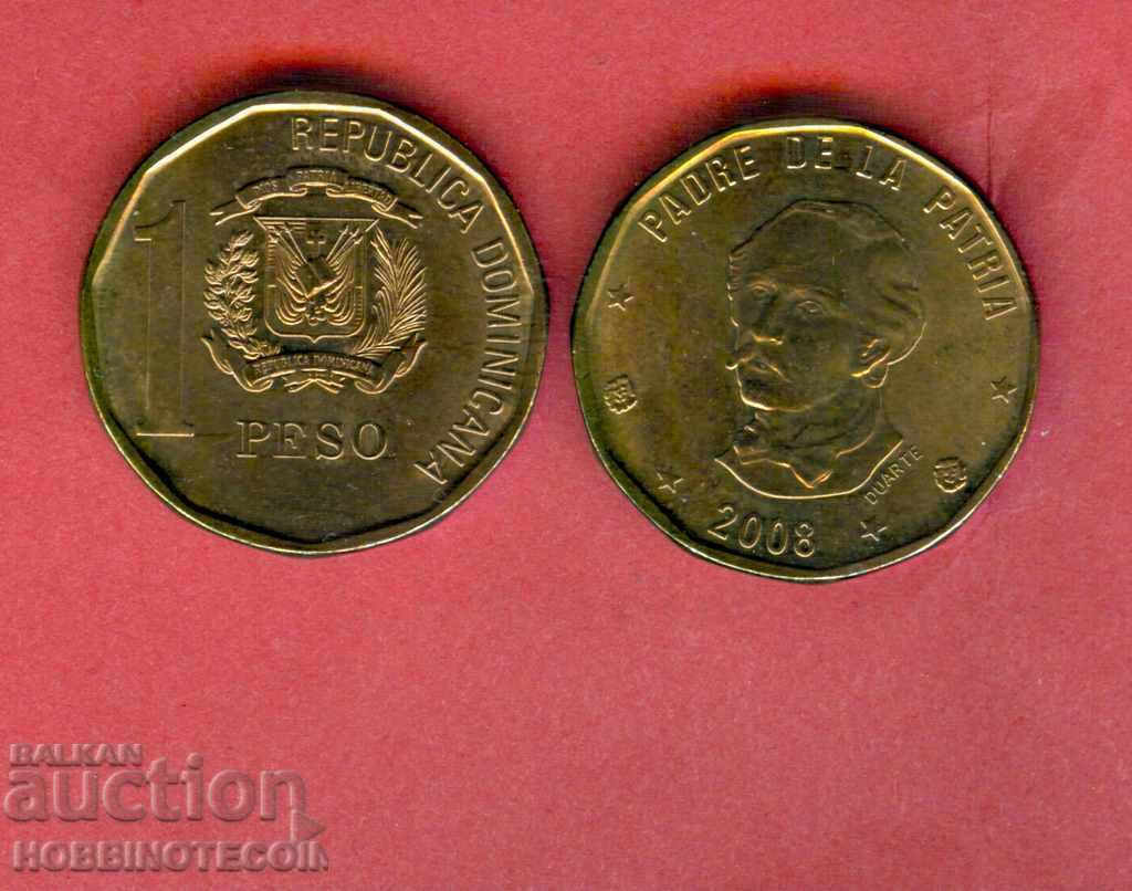DOMINICAN REPUBLIC 1 Peso issue issue 2008 NEW UNC