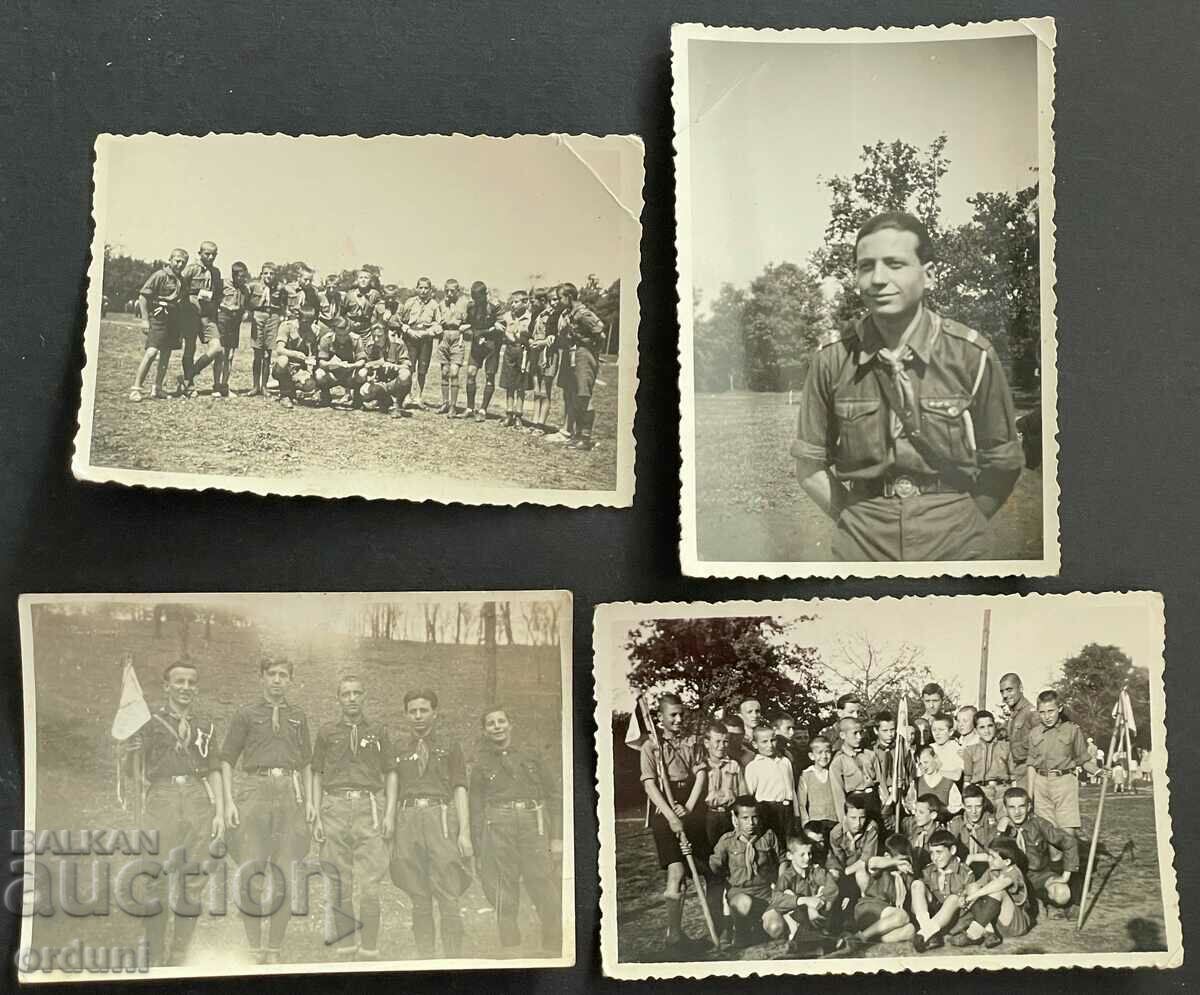 3126 Regatul Bulgariei lot 4 fotografii cercetași și lupi anii 1930