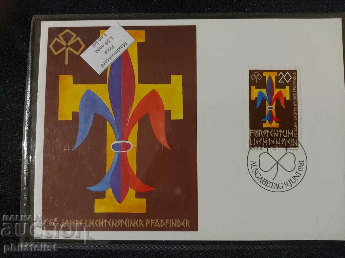Liechtenstein 1981 - Hartă Maximă