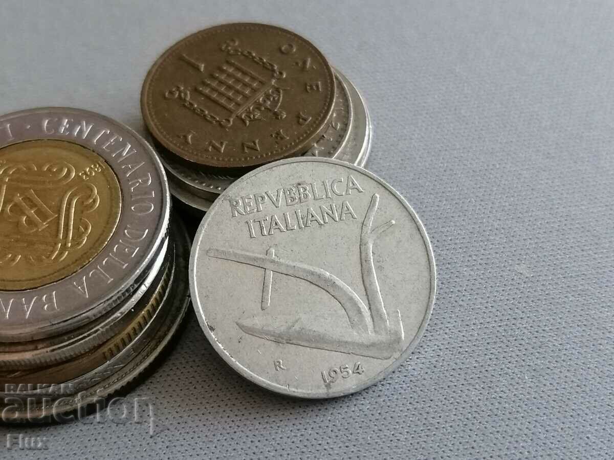 Монета - Италия - 10 лири | 1954г. с цена 1.20 лв. | € 0.61 Монета - Италия - 10 лири | 1954г. с цена 1.20 лв. | € 0.61