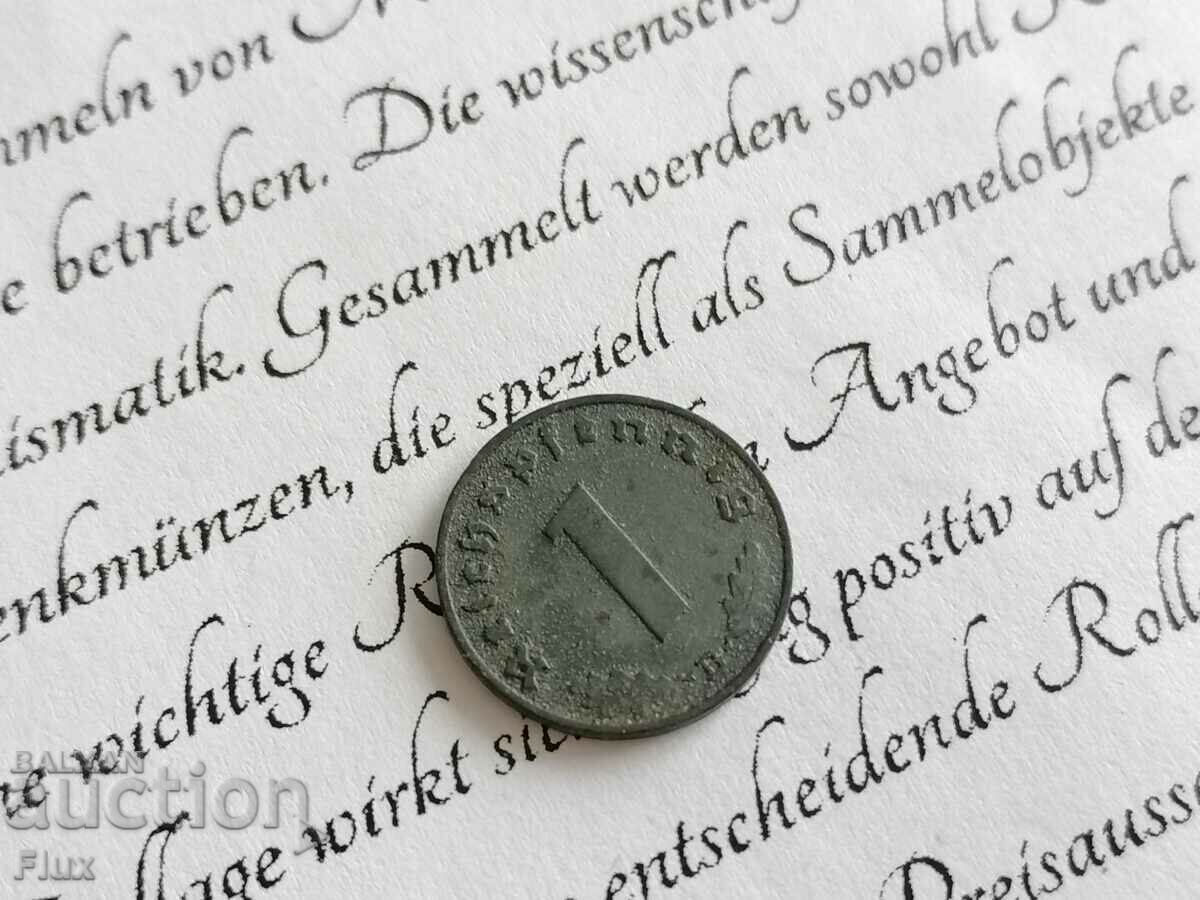Райх монета - Германия - 1 пфениг | 1942г.; серия B