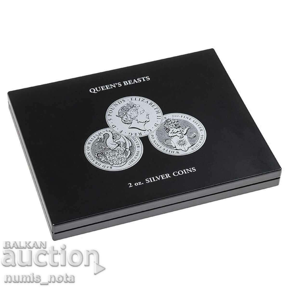 cutie de lux pentru 11 monede Beasts of the Queen 2 oz