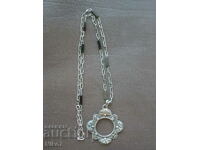 Medalion de argint antic, colier, colier.