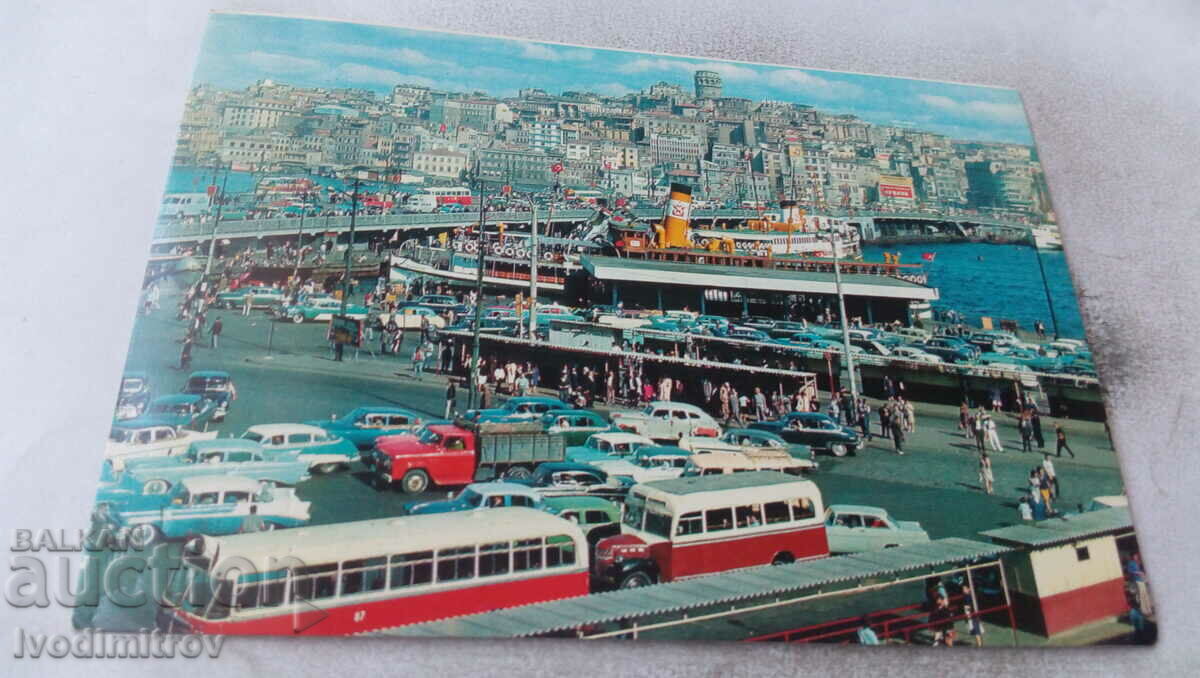 Καρτ ποστάλ Κωνσταντινούπολη Γέφυρα του Γαλατά