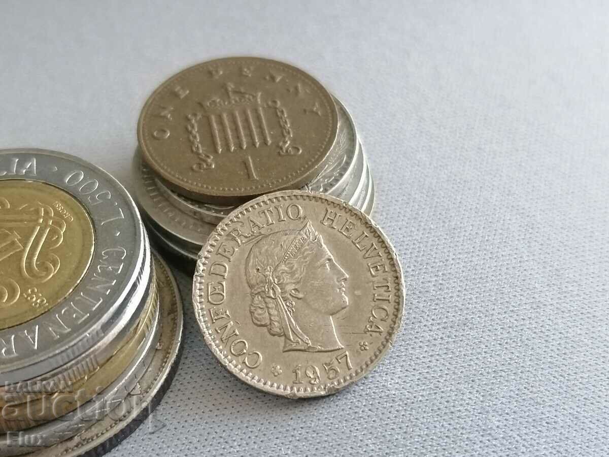 Κέρμα - Ελβετία - 10 κραμπό 1957 με τιμή 0.90 BGN | € 0.46 Κέρμα - Ελβετία - 10 κραμπό 1957 με τιμή 0.90 BGN | € 0.46