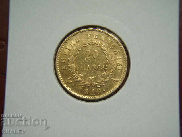 20 Francs 1810 A France (20 francs France) - XF/AU (gold) with price 1619.89 BGN | € 828.24 20 Francs 1810 A France (20 francs France) - XF/AU (gold) with price 1619.89 BGN | € 828.24