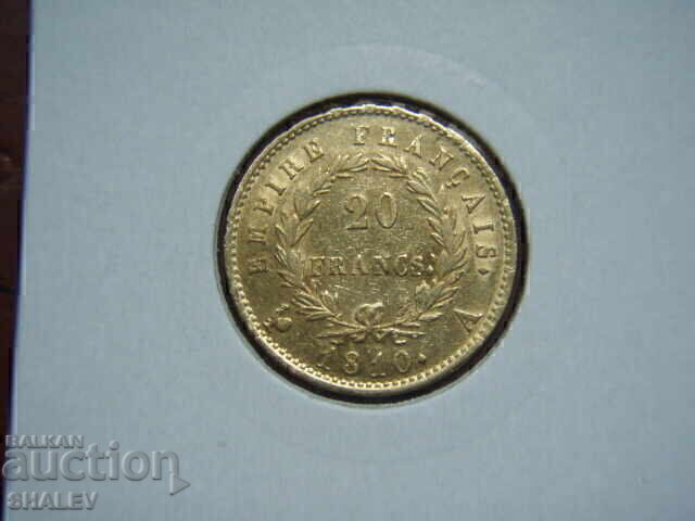 Livrarea 20 franci 1810 A Franța (20 franci Franța) - XF/AU (aur)