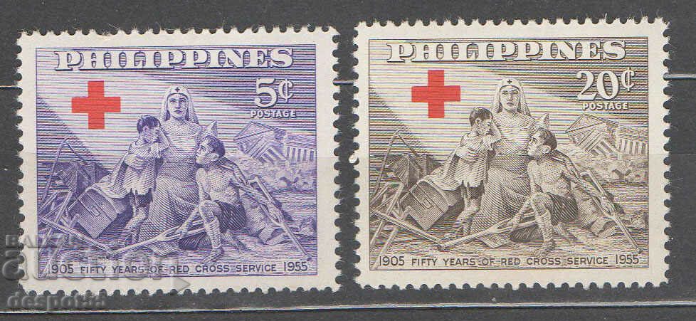 1956. Philippines. 50 years of the Philippine Red Cross.