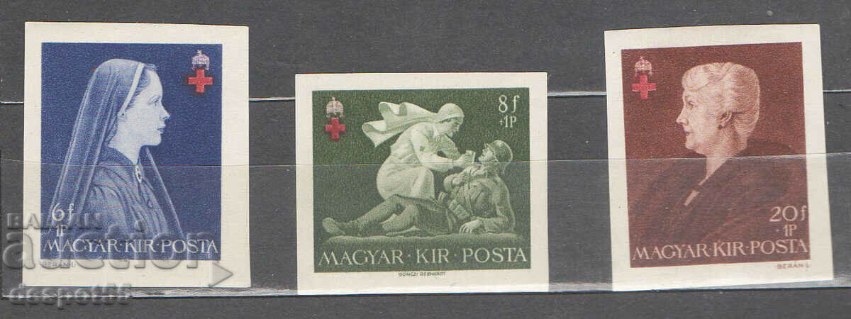 1942. Hungary. Red Cross. No serrations.