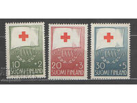 1957. Finland. The 80th anniversary of the Red Cross.